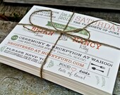 Wedding Invitation: Rustic and Modern Garden invitation