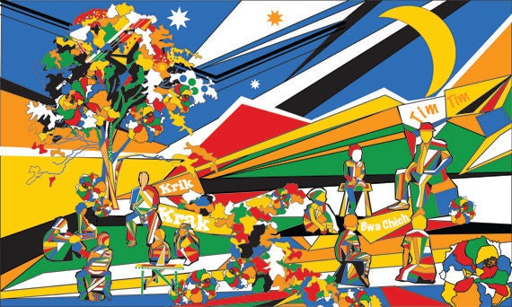 Limited Edition Giclee Wall Art Print - Haiti -"Story Time" - 17" x 10.2"