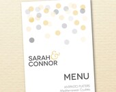 Printable Wedding Menu -- Confetti No. 5 Collection