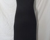 Early 1990s Goth Hipster Semi-Sheer V-Neck Maxi Dress w/ Velvet Detail Size M