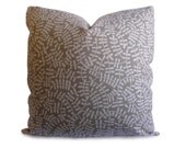 ON SALE - Decorative Pillow Cover - Modern Leaf Study in Khaki & Ivory - Sofa Pillow - Accent Pillow - Throw Pillow