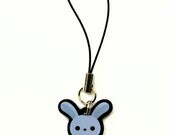 Cute Blue Bunny Rabbit Cell Phone Charm