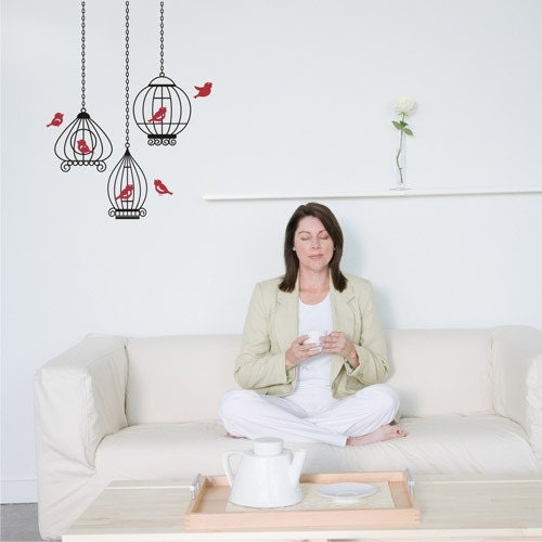 Wall Decal, Birdcages Grouping, Wall Art Decor for your Home