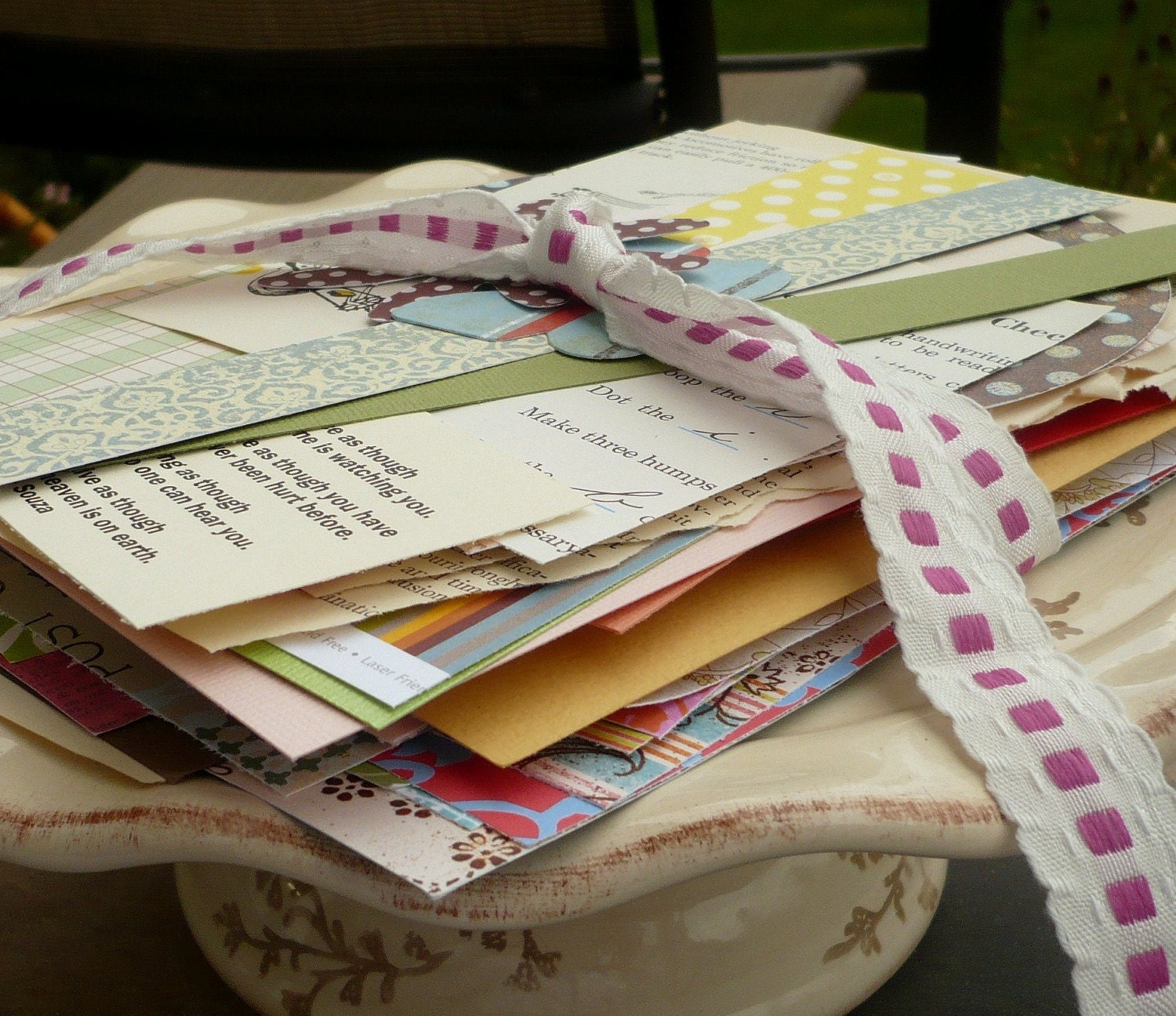 Paper Pack DESTASH with Designer and Vintage Papers - frecklekits