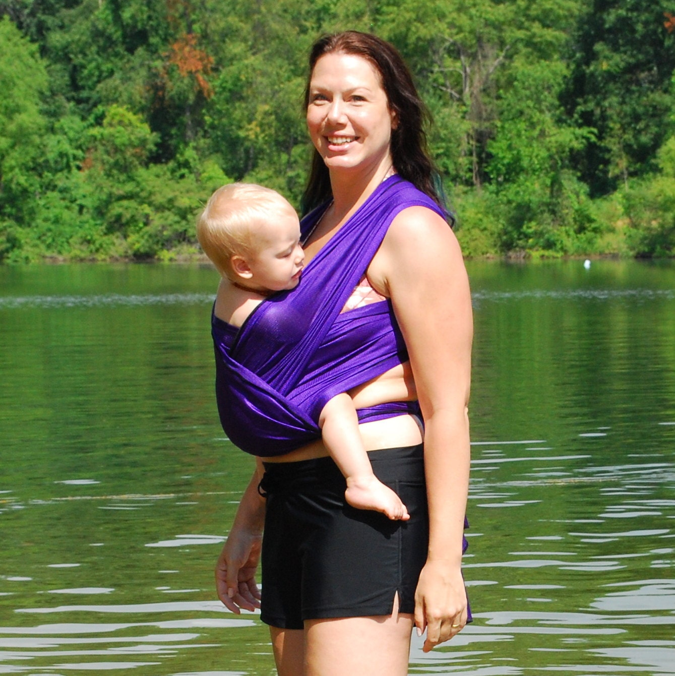 Baby Wrap Carrier Water Mesh Royal Purple for Pools, Beach Vacation, Shower - Many Colors in Shop - Made to Order