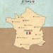 I Love You in France 8x10 / French Map, Typography Poster, Giclee, Modern Baby Girl Pink Nursery Decor, European Travel Theme, Digital Print