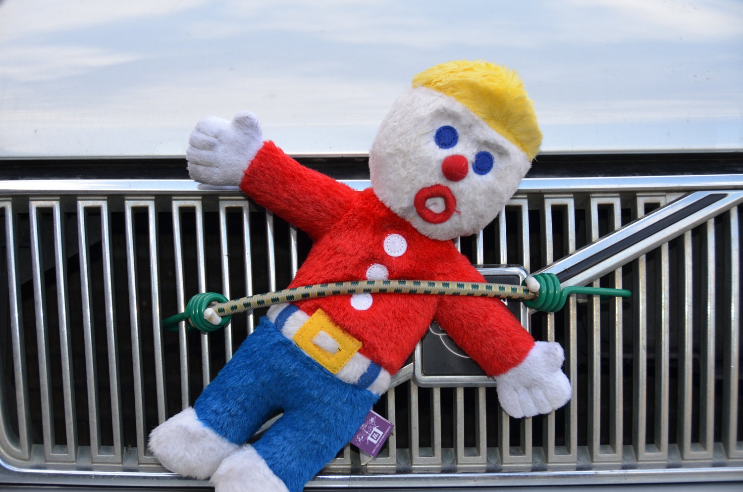 Funny Photography Whimsical Greeting Card Mr.Bill Becomes Hood Ornament Oh noooooooooo Wall Art