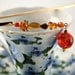 Amber Fantasy bead bookmark, gold-plated