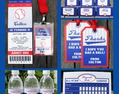 Baseball Party Invitation & Printable Sport Party Collection, EDITABLE Text PDF file - you personalize at home with Adobe Reader