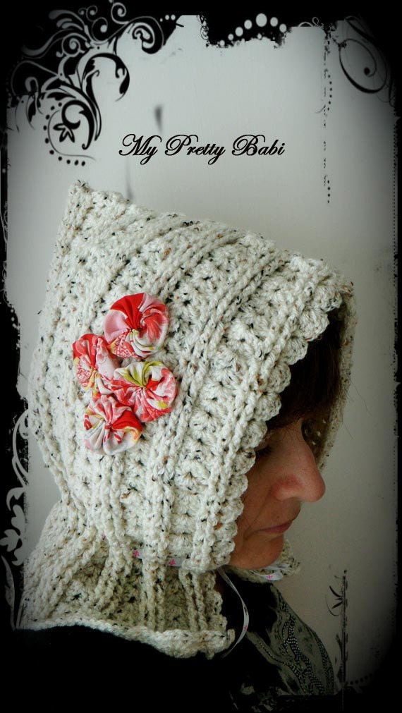 Crochet Hood Crochet Hooded Cape Handmade Crochet