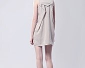 Sleeveless Dress With Pleated Back