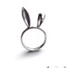Silver Bunny Ears Ring, sterling silver ring, Bunny ring, Cute animal ring, hare ring, animal jewelry, gift for the whimsical sweetheart