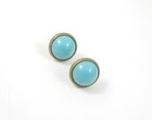 Turquoise Earrings Studs - Aqua Earring Posts - Light Blue Earring Posts