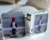 Custom photo cufflinks- cuff links for husband, dad, fiance handmade from your photo by Cathie Carlson