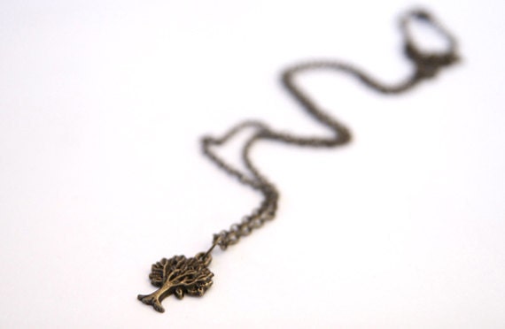 Tree Charm Pendant Necklace // Bridesmaid Gifts // Maid of Honor Gifts // Vintage Wedding