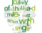 Typography Art print - Zen quote - typographic print - Motivational print wall decor - fresh green Spring Zen quote
