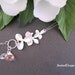 Personalized Orchid Bracelet, Custom Birthstone and Initial Charm Bracelet, Mothers Bracelet, Friendship Bracelet, sister bracelet