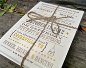 Wedding Invitation: Rustic Mason Jar Heart