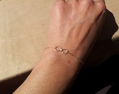 Sale - 2 Bracelets or Anklets Infinity Charm, friendship,Bridesmaid Gifts, sister, mom and daughter,best friend, chain,bangle
