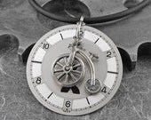 Steampunk Penny Farthing Necklace - Riding the Penny Farthing of Time by COGnitive Creations