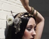 Custom Headpiece-Tribal Fusion, Belly Dance, Costume, Party, Festival, Wedding, Performance