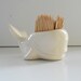 Whale Toothpick Holder in White