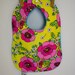 Handmade pop floral  baby bib