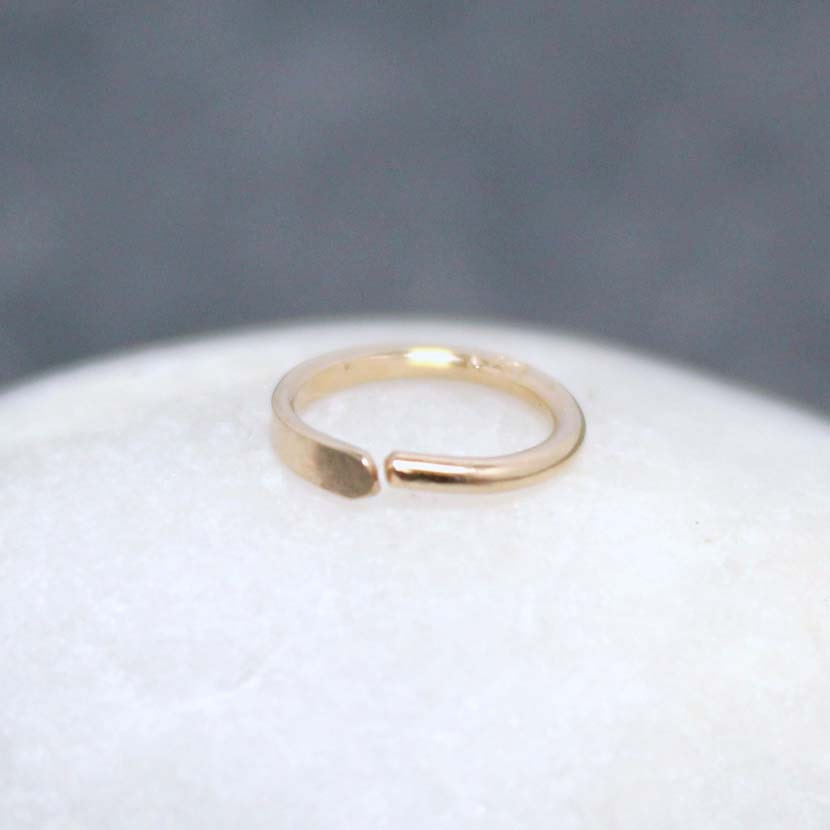 14K 7MM solid gold Nose Ring Tragus Cartilage Nostril Hoop