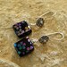 Dichroic Fused Glass Earrings, rainbow Cherry Blossom Earrings, Rainbow Flowers