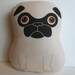 Tricky large fawn pug stuffed toy