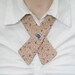 Womens Neck Tie - Red Tan & Blue Floral