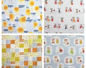 Japanese Fabric Heather Ross for Kokka Nursery Versery -  1/2 yard Bundle - grey