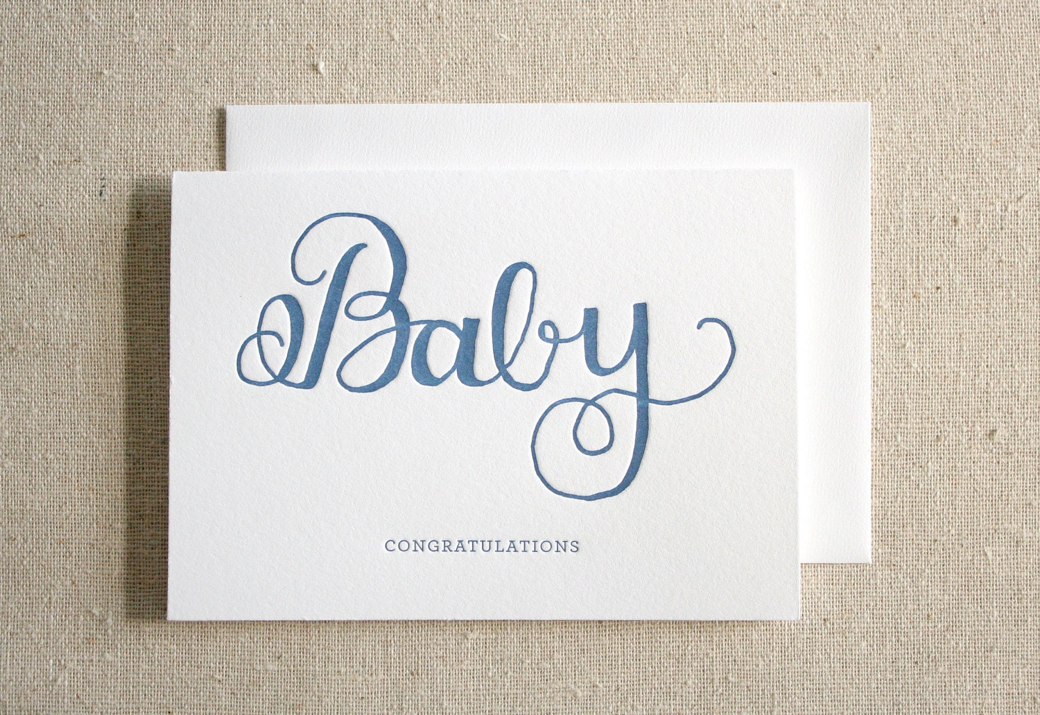 Baby Boy Letterpress Card