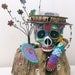RESERVED Celebrate Rejoice And Remember recycled found object mixed media
