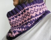 Fairisle cowl and gloves set