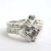 Claddagh Wedding Set - Personalized - Choose your Stone - Sterling silver - Diamond - Engagement Ring and Wedding Band - Rickson Jewellery
