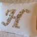 Personalized Button Letter 'H' Pillow Monogrammed in Your Choice of Button Colors, Custom Design Your Own