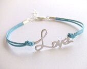 Love Jewelry Bracelet, Silver Plated Brass, Everyday Jewelry, Valentines Day Jewelry, Gift for Her