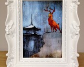 Bambi Father TAKUMA YOSHIDA Kyoto Japan Disney digital print with white frame