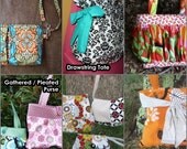 Any 3 PDF SEWING PATTERNS 15.00 - Sew your own bag, purse, skirt, dress, baby accessories