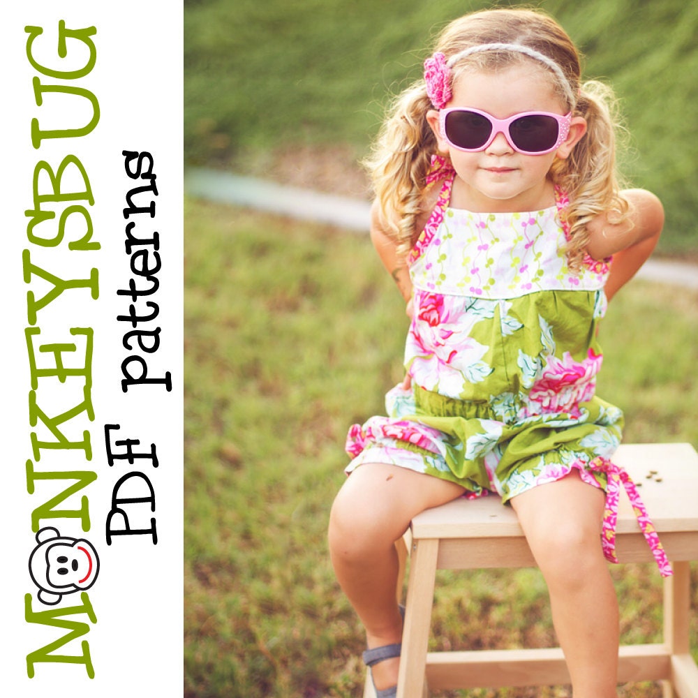 Picnic Crossback Romper Sunsuit PDF eBook Pattern i