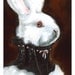 White Rabbit Art-"Hattie Albino" - Victorian, Steampunk, portrait