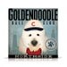 Goldendoodle Baseball Club chicago original graphic illustration on canvas 12 x 12 by stephen fowler