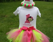 TLB Custom Party  Twins Siblings Tshirt and Hat Set matches Mod Monkey II Birthday Set Brother Sister