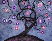 Tree Art Print - Whimsical original art by ANGIECLEMENTINE 8 x 10 professional print - ready to frame
