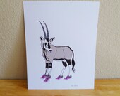 Animals on the Run Illustration - Ryxie -  8x10 Archival Digital Art Print