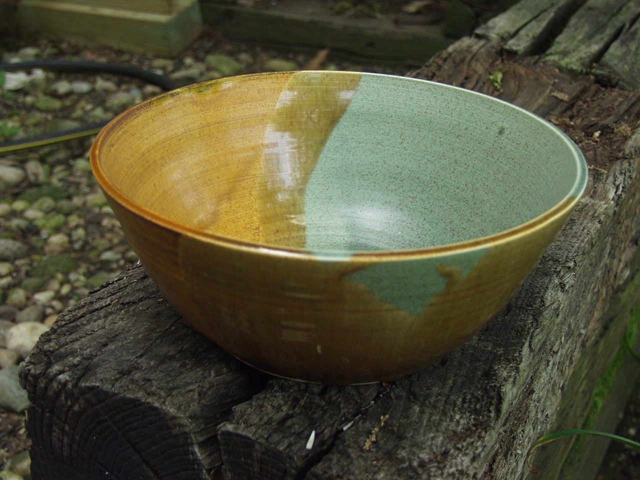 Deep Medium Serving Bowl Saddle Sage Ready to Ship