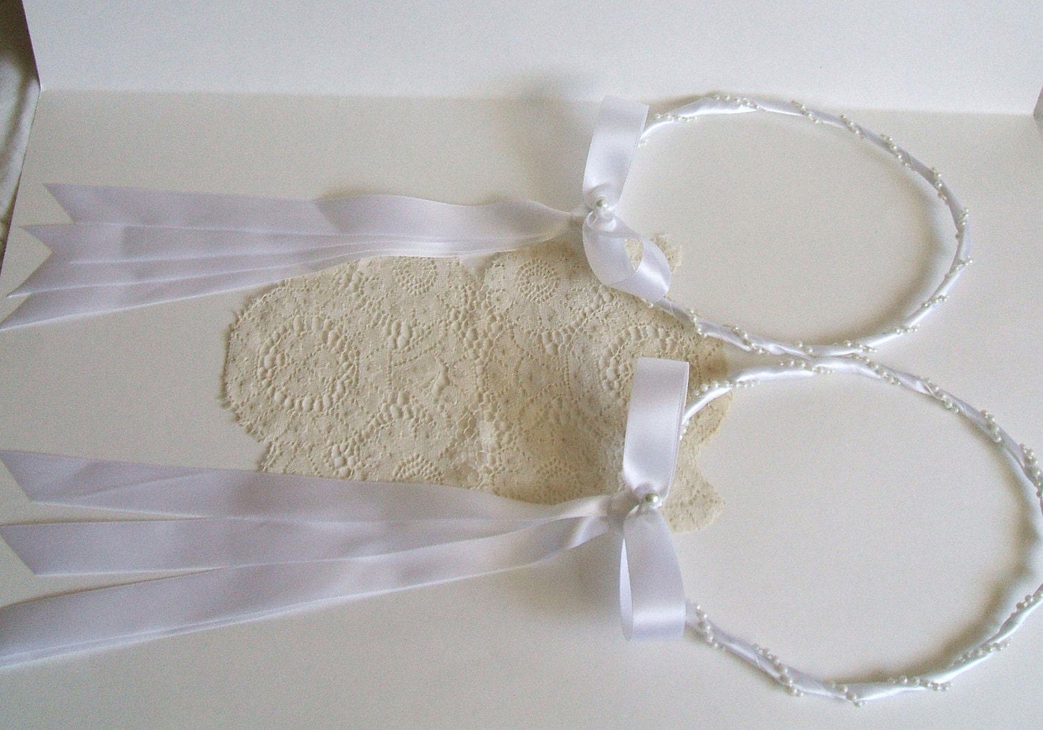 Pair of Halos for Flower Girls Handmade Available In White or Ivory