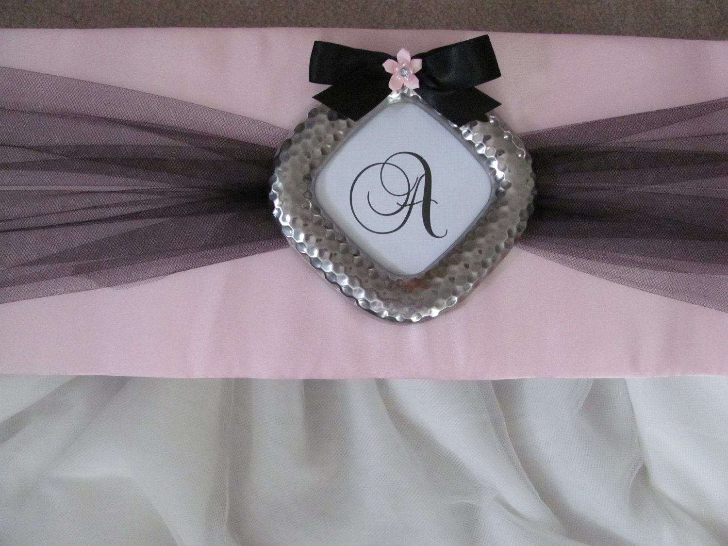 CRIB Canopy Bed Crown Princess Personalized FREE Upholstered SaLe Pink White