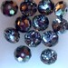 Six Swarovski crystal beads, Crystal Silver Night, 8x6mm faceted rondelle.